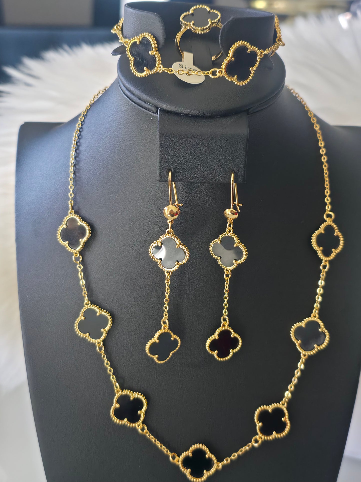 jewelry set 4 piece , clover