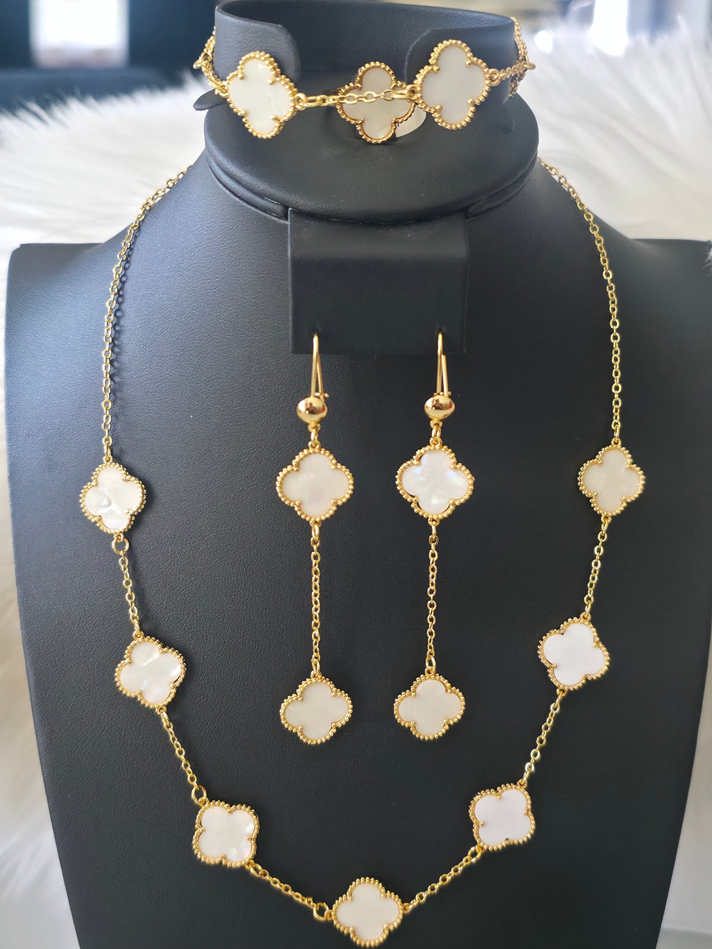 jewelry set 4 piece , clover