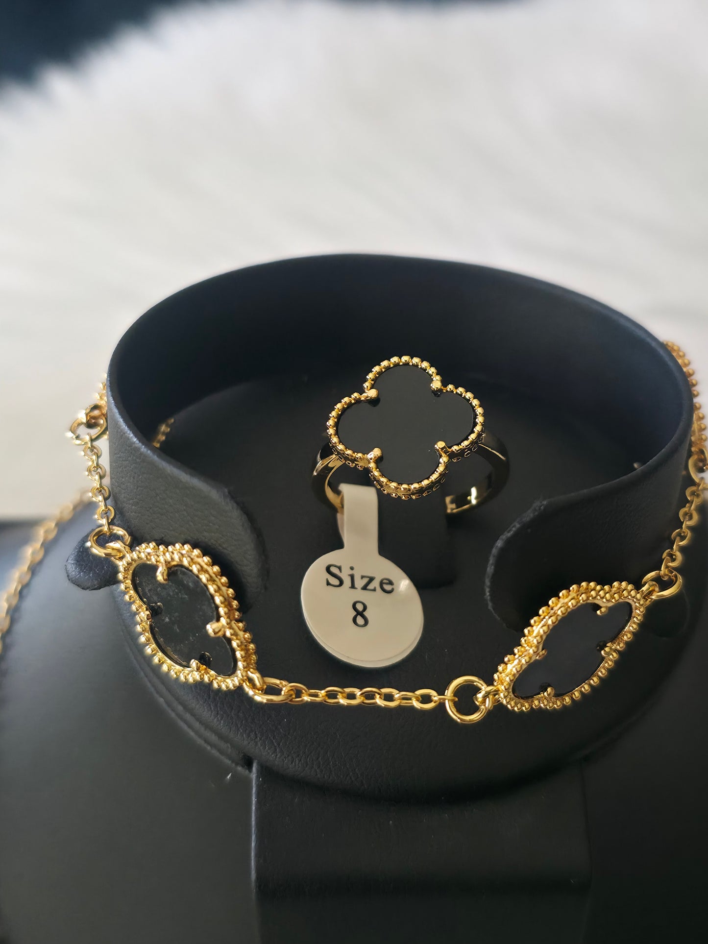 jewelry set 4 piece , clover