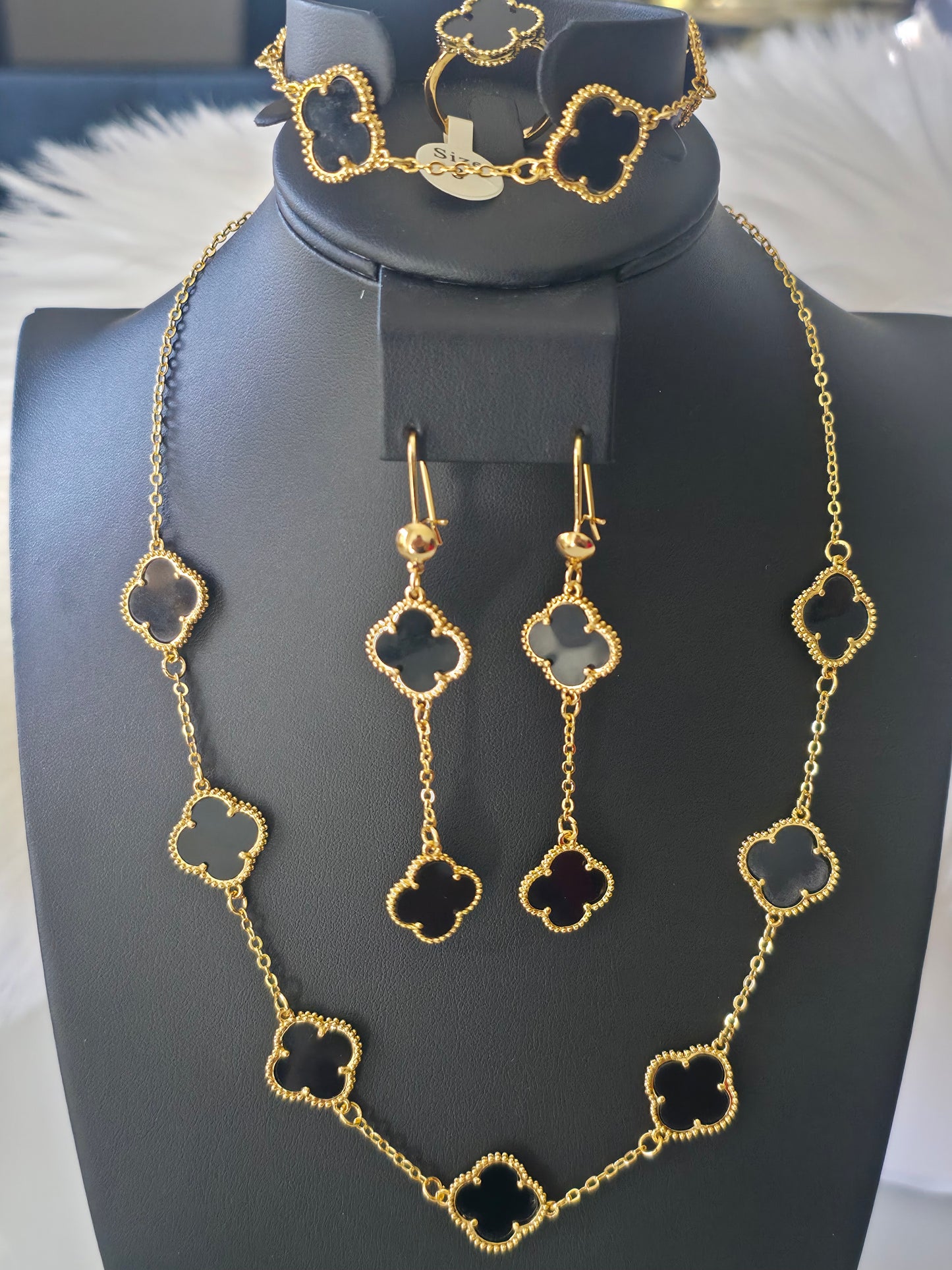 jewelry set 4 piece , clover