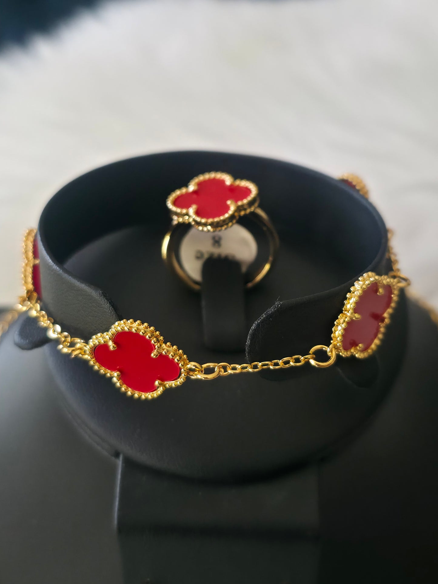 jewelry set 4 piece , clover