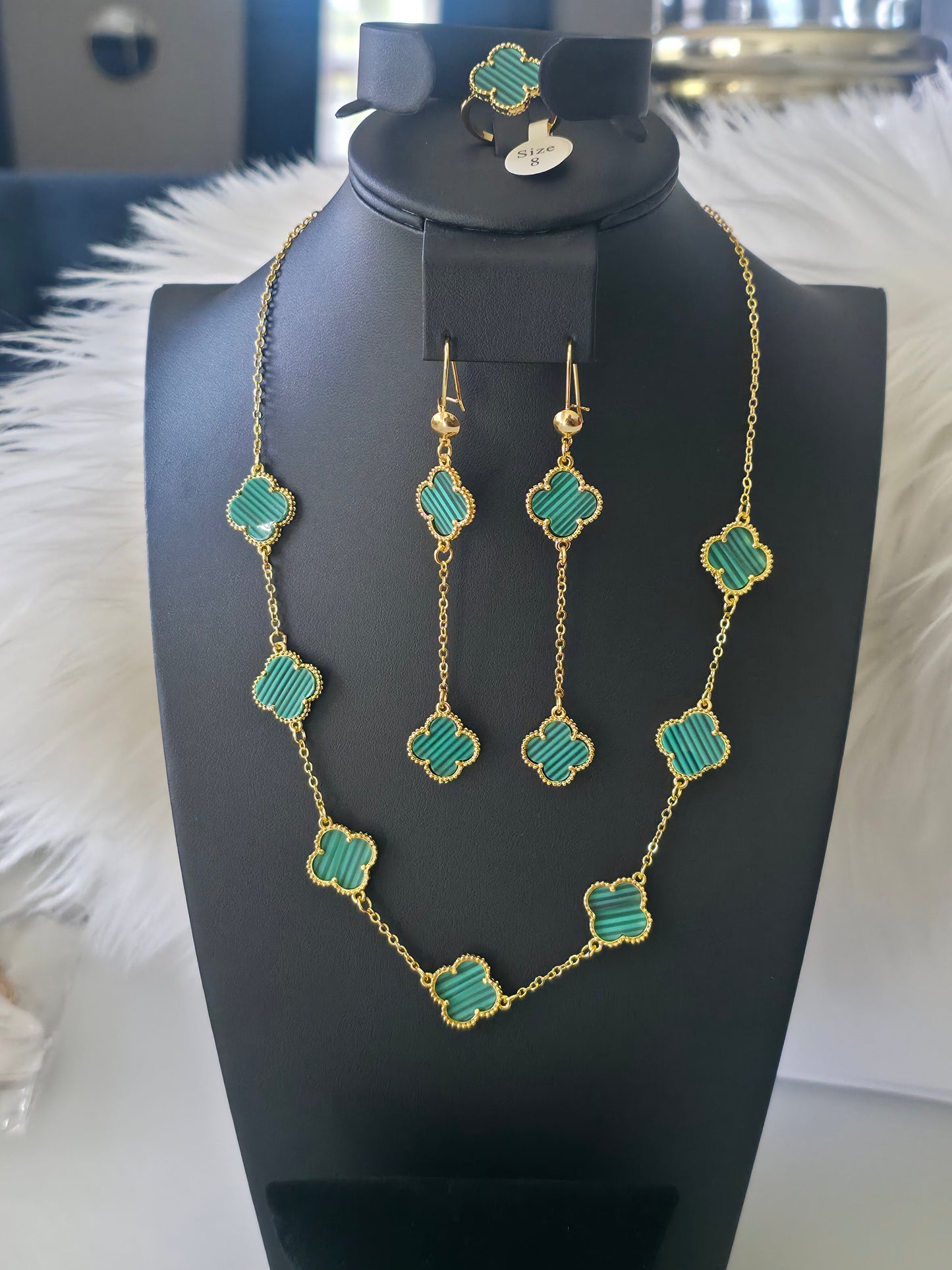 jewelry set 4 piece , clover