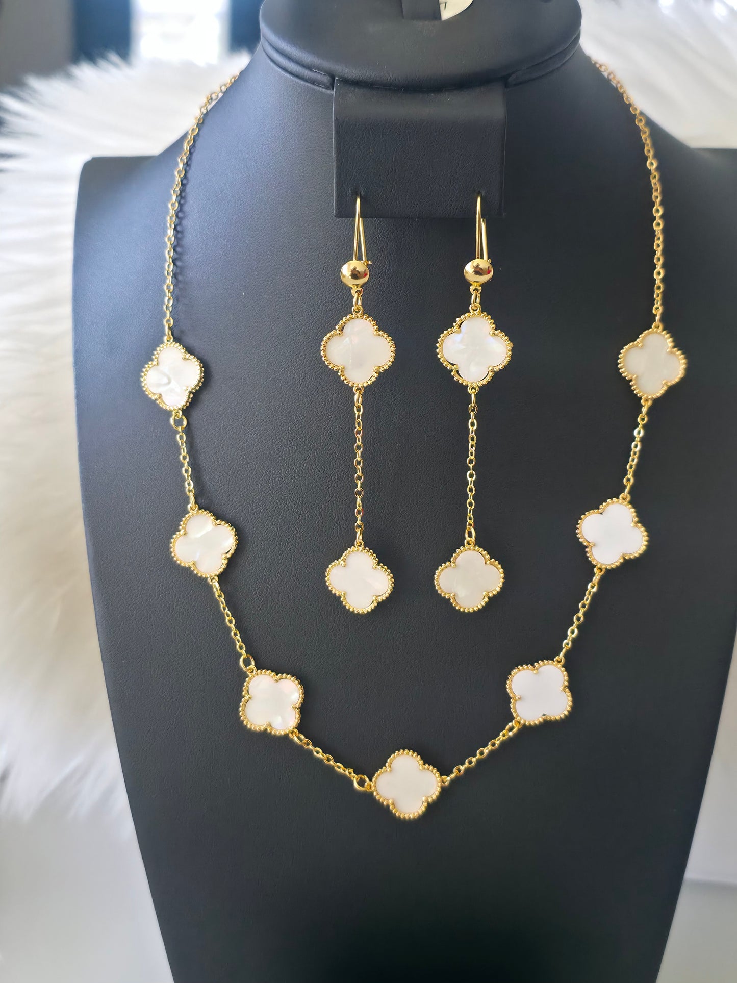 jewelry set 4 piece , clover