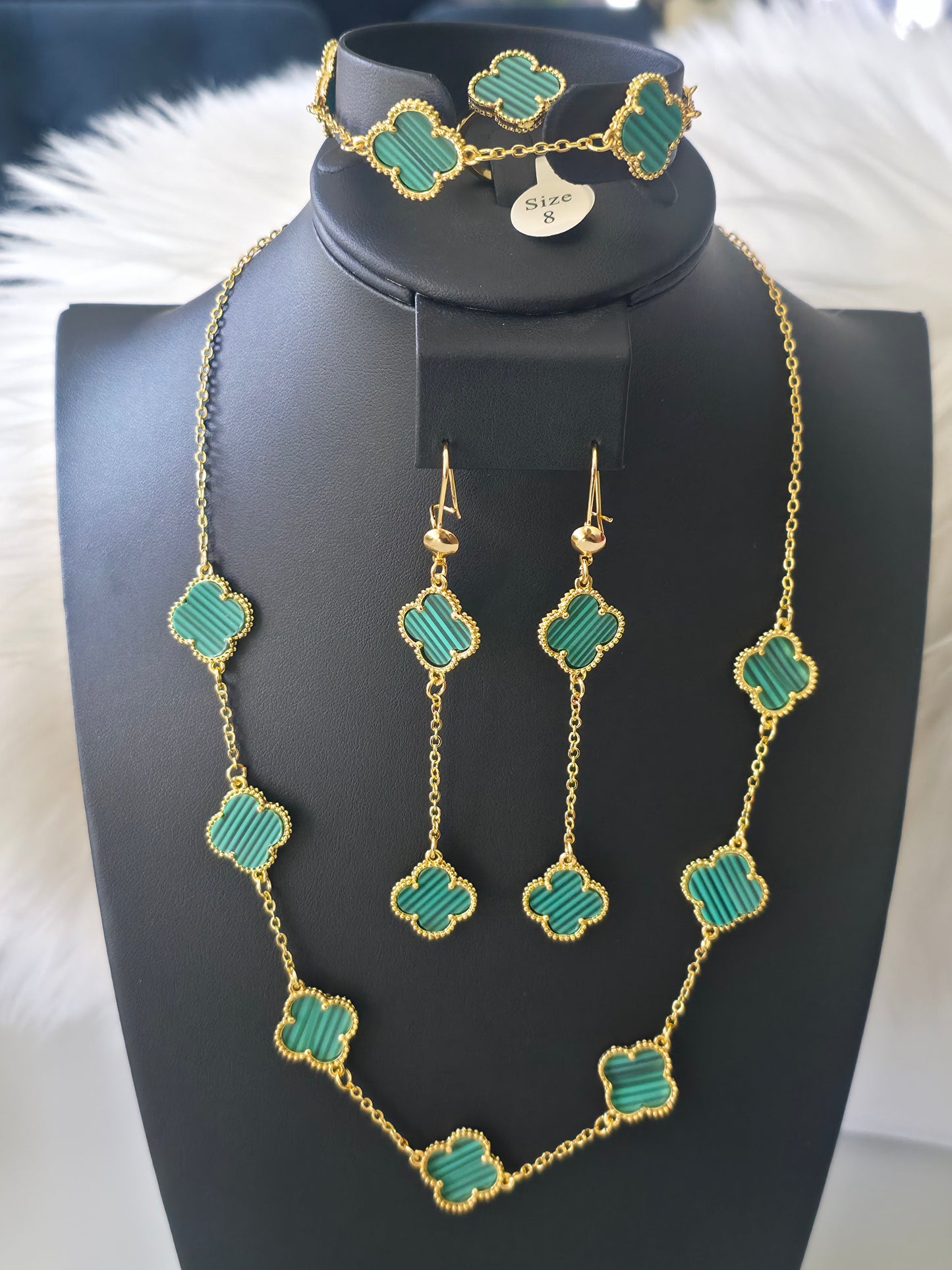 jewelry set 4 piece , clover