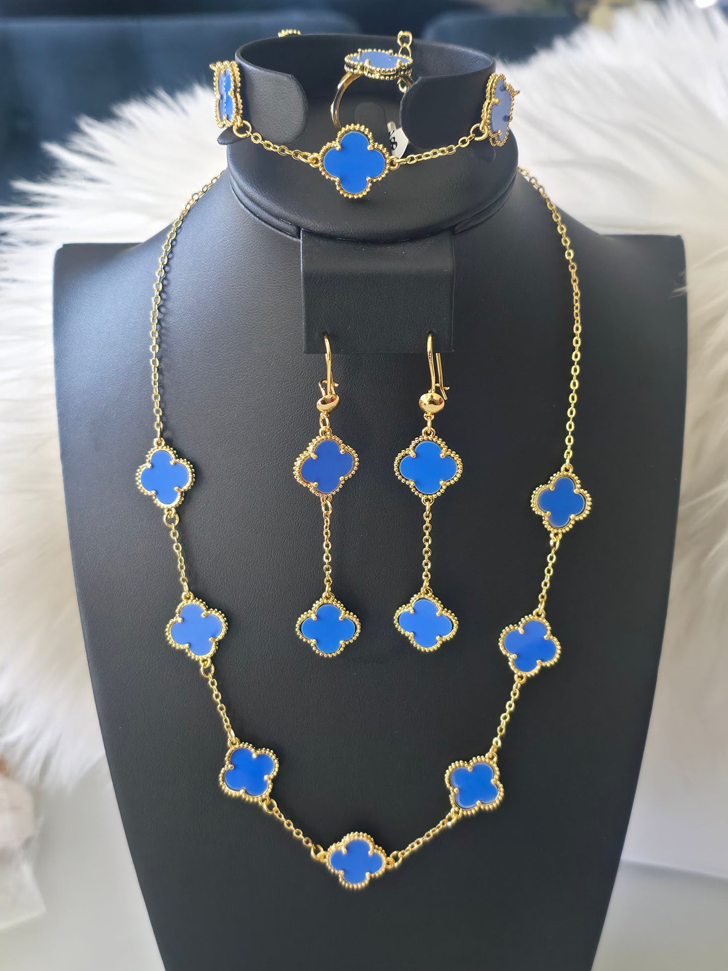 jewelry set 4 piece , clover